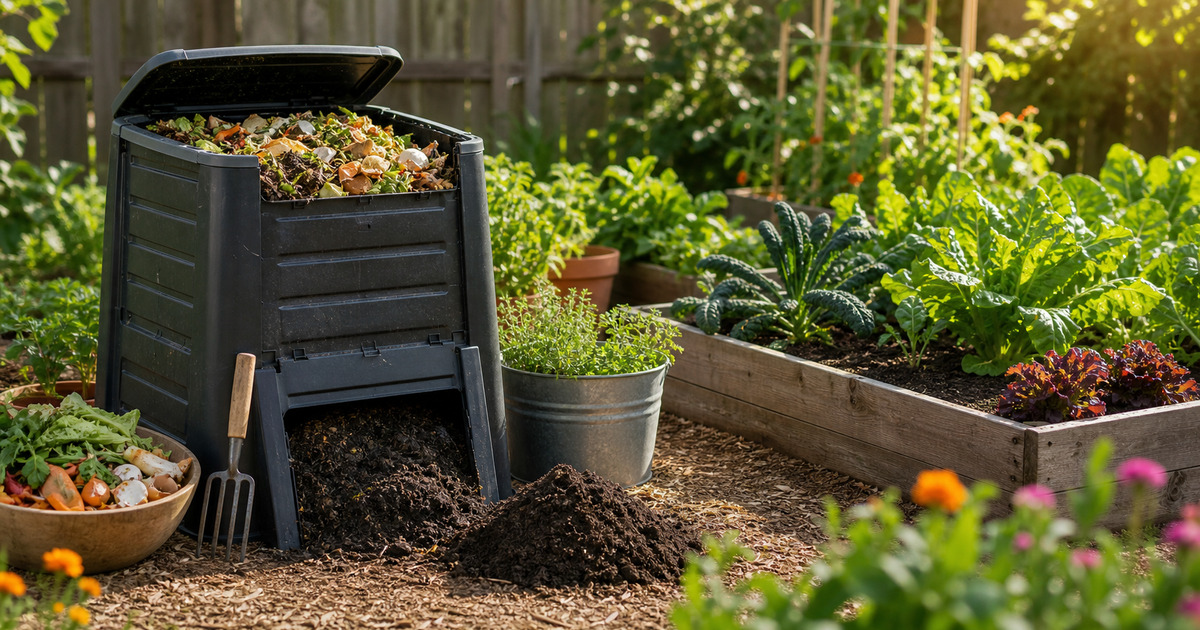 Cover image for the guide: Composting 101: Turn Kitchen Scraps Into Garden Gold